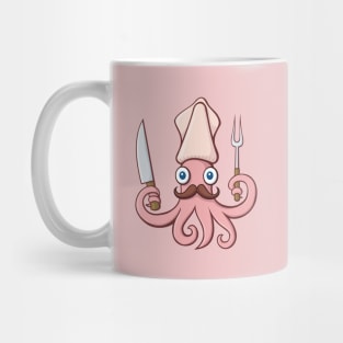 Squid Chef Cartoon Mug